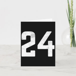 Sportblock Nummer 24 für Fußball Baseball Basket Karte