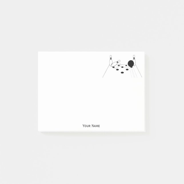 Sportbowling und Buttone Post-it Klebezettel (Vorderseite)