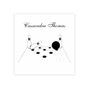 Sportbowlingball und Buttone Briefmarke Gummi Gummistempel