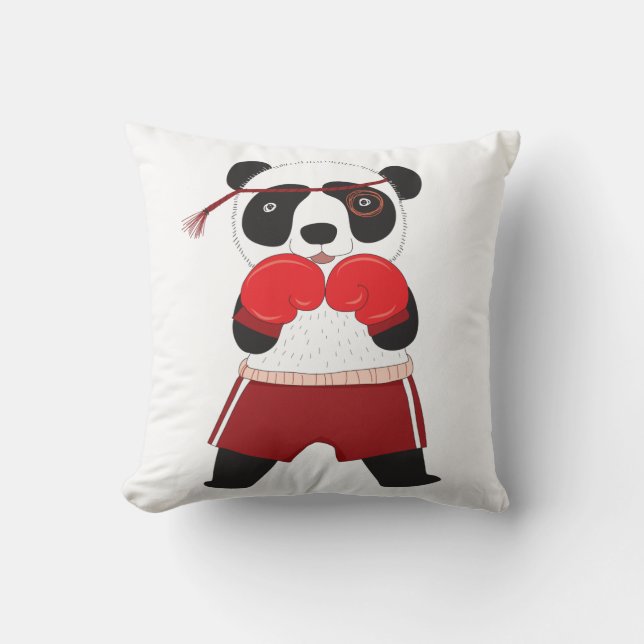 Sportboxpanda Bärenwirbelkissen Kissen (Vorderseite)