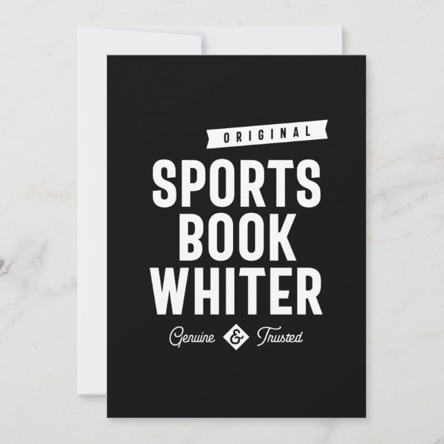 Sportbuch Whiter Job Titel Geschenk Dankeskarte (Vorderseite)