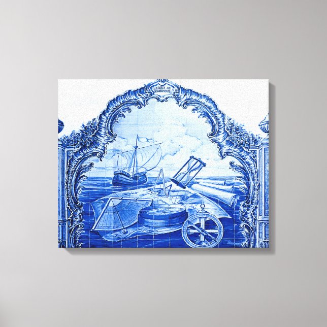 Sportclub Portugiesisch Tile Leinwand (Vorderseite)