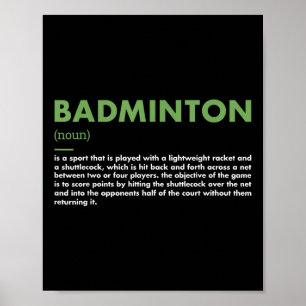 Sportdefinition Badminton Poster