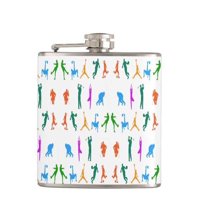 Sportdesign-Image für Vinyl Wrapped Flask Flachmann (Vorderseite)