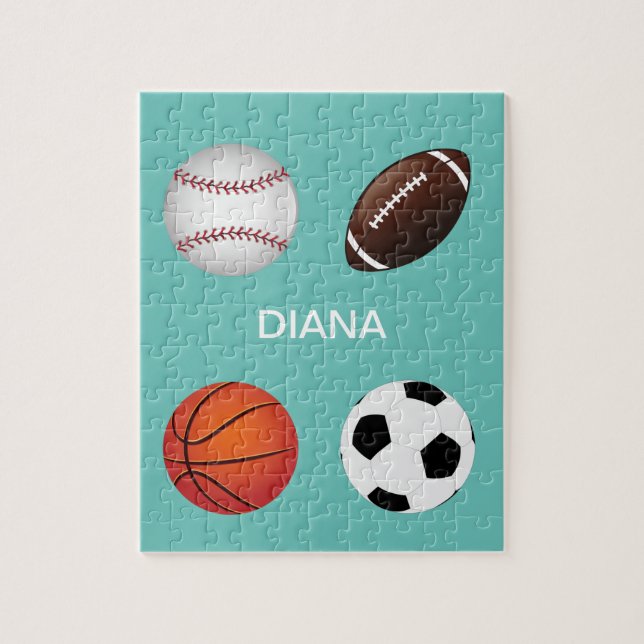 " SPORTE" PUZZLE MIT KINDERN NAME. (Vertikal)