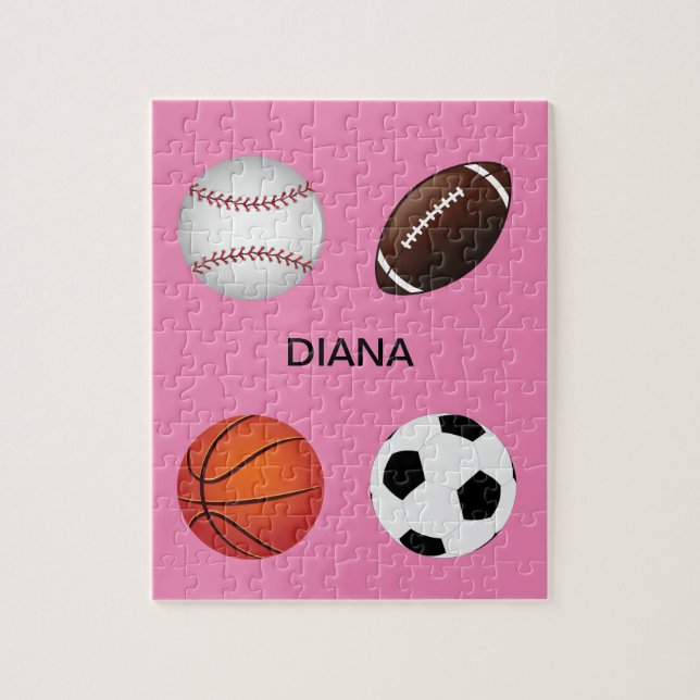 " SPORTE" PUZZLE MIT KINDERN NAME. (Vertikal)