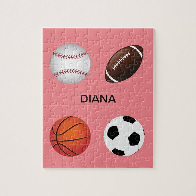 " SPORTE" PUZZLE MIT KINDERN NAME. (Vertikal)