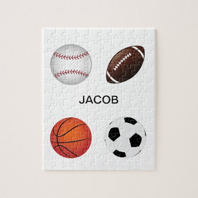 " SPORTE" PUZZLE MIT KINDERN NAME. (Vertikal)
