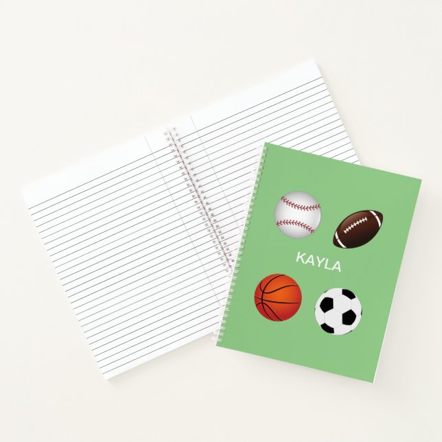 " SPORTE" SPIRALISCHE NOTEBOOK MIT DEM NAMEN DER K NOTIZBUCH (Innenseite)
