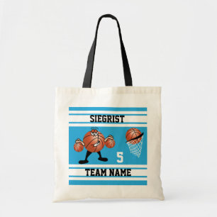 Sporter Cartoon Basketball-Charaktere  Baby Blue Tragetasche