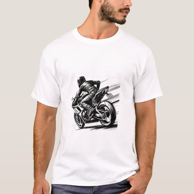 Sportfahrrad - Motorrad-T - Shirt (Vorderseite)