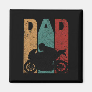 Sportfahrrad Vater Fathers Day Gift Biker Motorrad Magnet