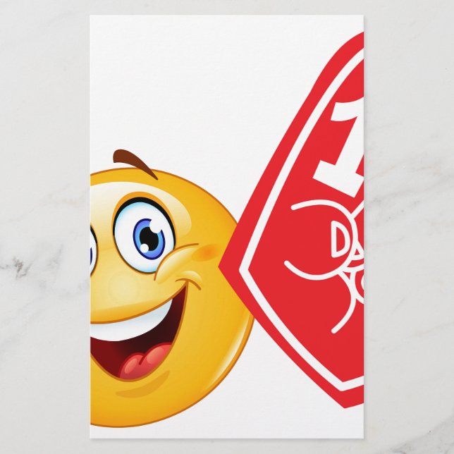 Sportfan emoji briefpapier (Vorderseite)