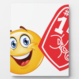 Sportfan-Emoticon Fotoplatte