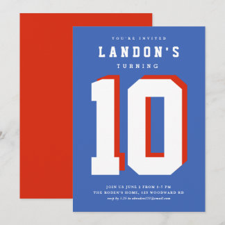 Sportfanatisches Kindergeburtstag Party Einladung