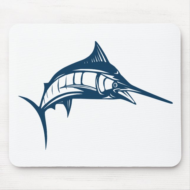 Sportfischen Blauer Schwertfisch Springen Mousepad (Vorne)