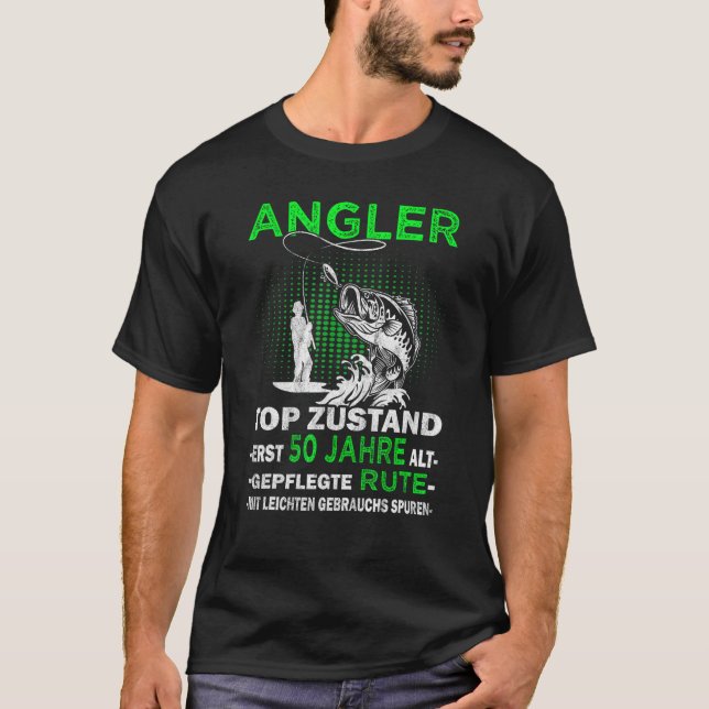 Sportfischer Fischer & Angler 50. Geburtstag T-Shirt (Vorderseite)
