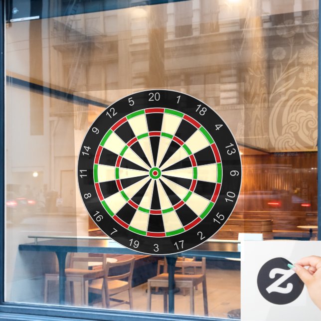 Sportgeräte - Dartboard 1 Fensteraufkleber (Café-Fenster)