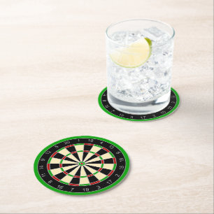 Sportgeräte - Dartboard 1 Runder Pappuntersetzer