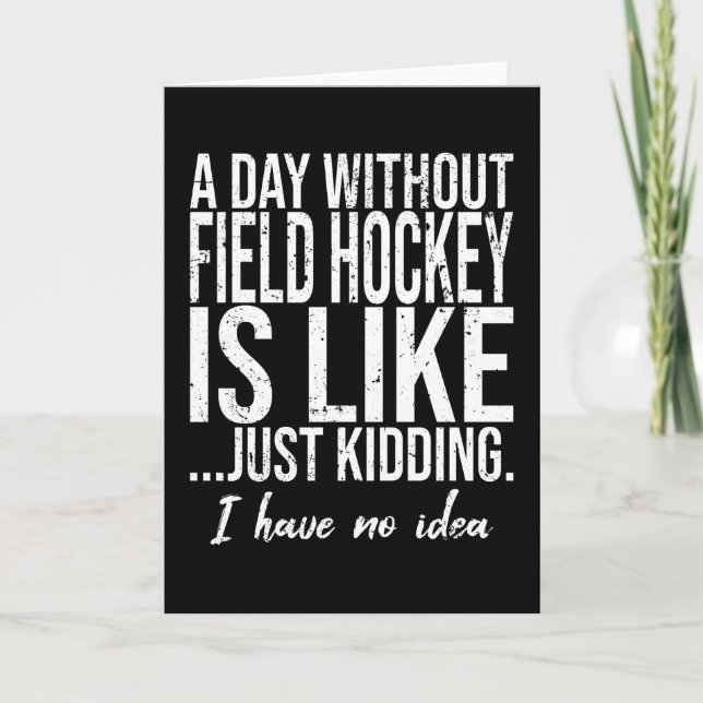 Sportgeschenk für Feldhockey Karte (Vorderseite)