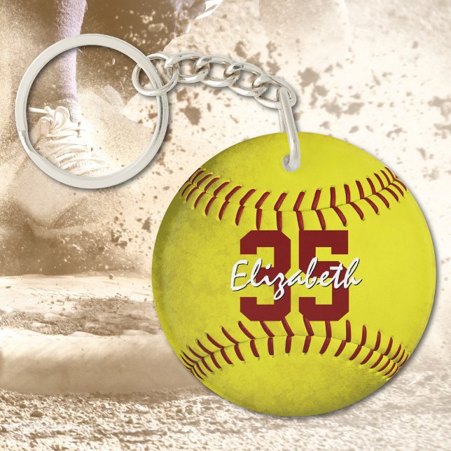Sportgeschenke mit Mannschaftsnamen Softball Schlüsselanhänger (Von Creator hochgeladen)
