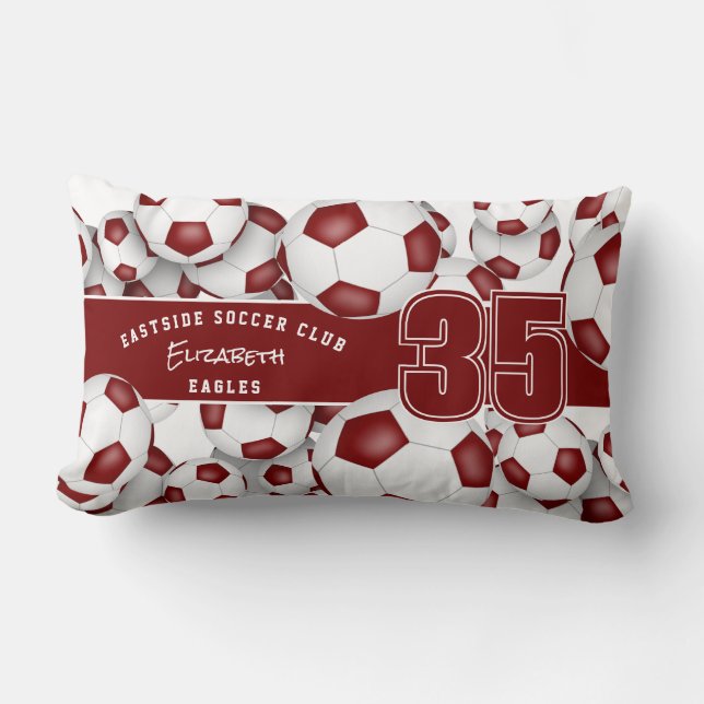 Sportgeschenke Viele Fußball-Bälle Lendenkissen (Vorderseite)