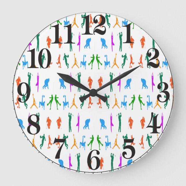 Sportgrafik für die Acrylmauer Große Wanduhr (Vorderseite)