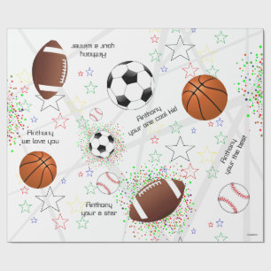 Sporthallen mit Sternen - Geschenkgutscheine HAMbW Geschenkpapier
