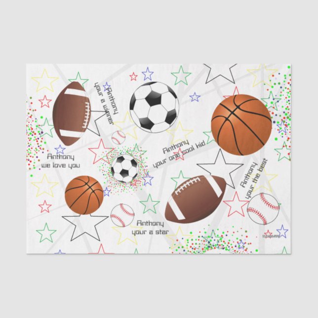 Sporthallen mit Sternen - Gewebepapier HAMbWG Seidenpapier (Vorderseite)