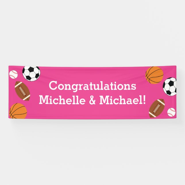 Sporthinderdusche Pink Girl Banner (Horizontal)