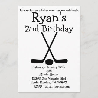 Sporthockey Birthday Eishockey Einladungen