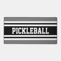 Sportif Gris Gris Noir PICKLEBALL Stripes Texte