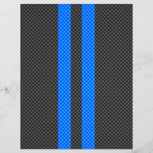 Sportige blaue Kohlenstofffaser-Rennstreifen Flyer