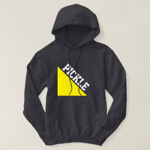 Sportiger leuchtend gelber Keil weißer Pickleball- Hoodie