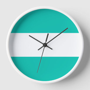 Sportiger Retro-Spaß Aqua-Weiß-Breite-Nautische-St Uhr