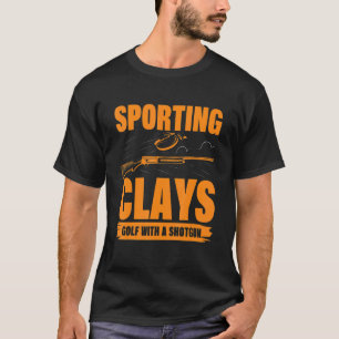 Sporting Clays Golf mit einer Schrotflinte Zielsch T-Shirt