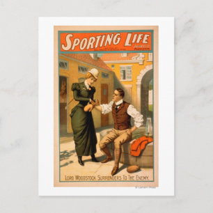 Sporting Life Boxer Boxing-Theater-Plakat Postkarte