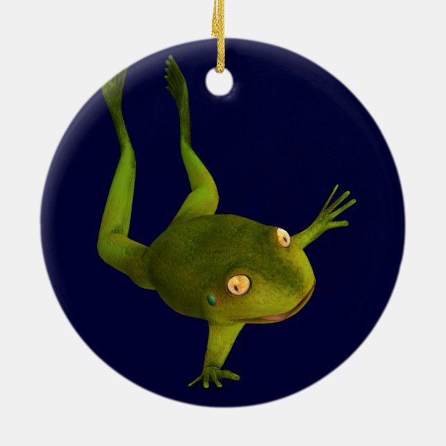 Sportive Frog Keramik Ornament (Hinten)