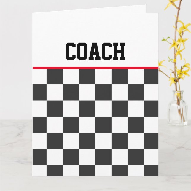 Sportkarton Thankyou Coach Team Colors Karte (Gelbe Blume)