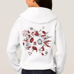 Sportkleidung ihre Fußball-Bälle Stars grau Hoodie