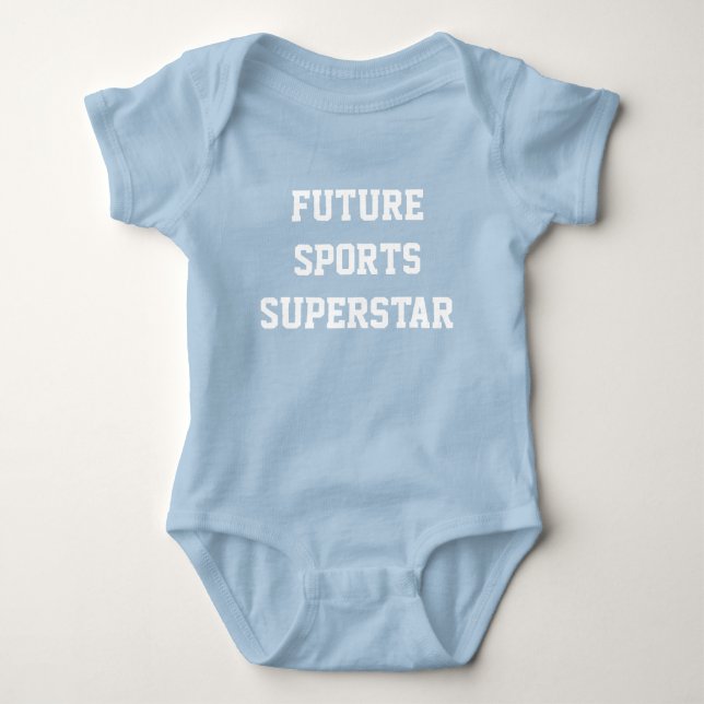 Sportkleidung Superstar individuelle Name Baby Strampler (Vorderseite)