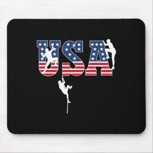 Sportklettern USA-Flagge stolzer amerikanischer pa Mousepad
