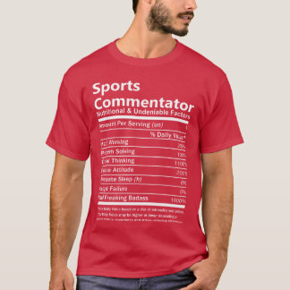 Sportkommentator Ernährungs- und Unden-Freunde T-Shirt