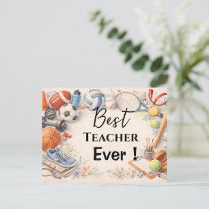 Sportlehrer Danke Geschenk Ende des Schuljahres Postkarte