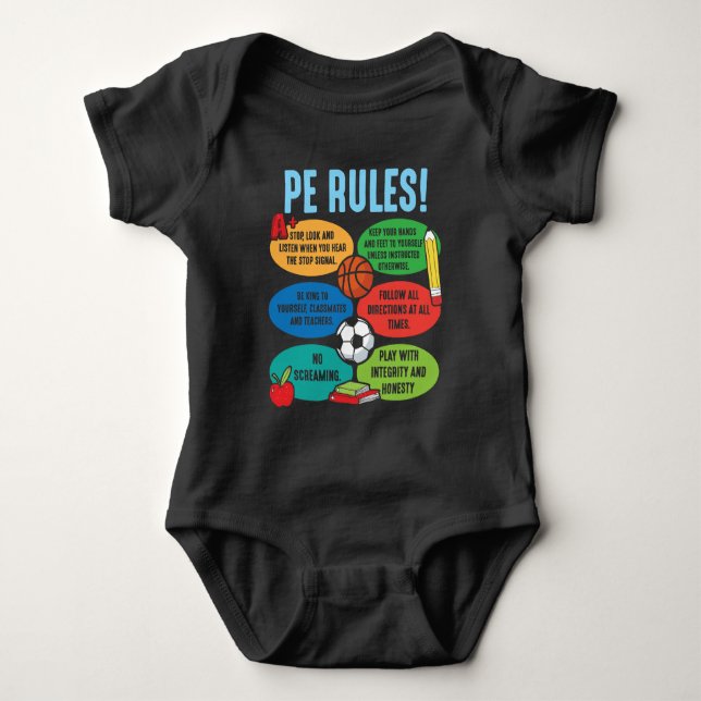 Sportlehrer für physische Bildung Sportlehrer Baby Strampler (Vorderseite)