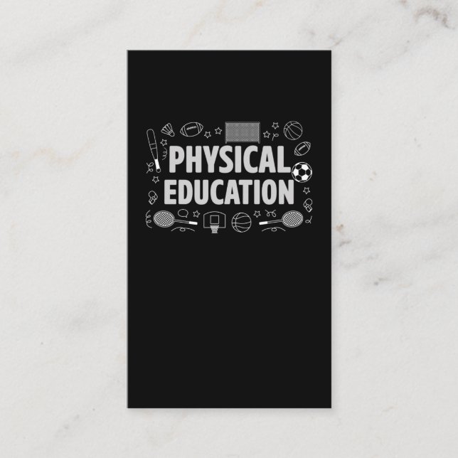Sportlehrer für physische Bildung Unterricht Visitenkarte (Vorderseite)
