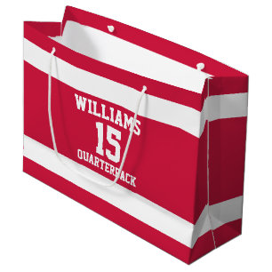 Sportler Rot und Weiß 32,5 cm l x 10 cm b x 23 cm Große Geschenktüte