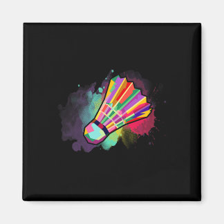 Sportlerinnen Frauen Kinder Shuttle Badminton farb Magnet