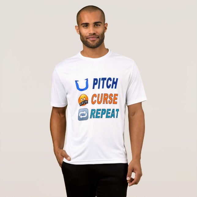 Sportlerpferd PferdSchuhpitching T-Shirt (Vorne ganz)
