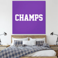 Sportlich Athletische CHAMPS Weiße Schrift auf krä
